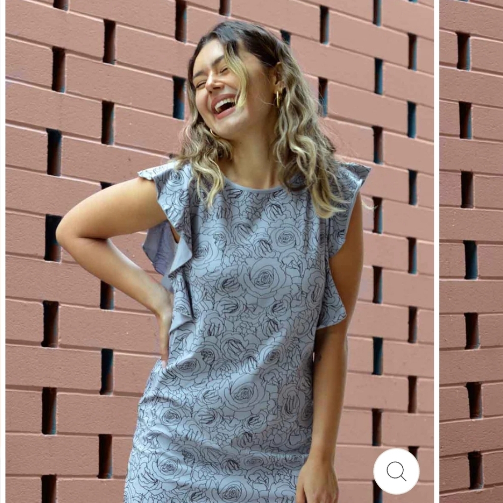 Elegantees Margaret Printed Sheath Dress In Lilac Grey